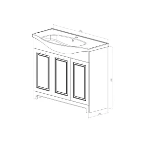 Klasik 100 omarica z umivalnikom | Kopalniško pohištvo | E-shop.si