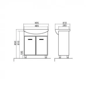Dekor 50 | Floor-standing vanity with sink | E-shop.si