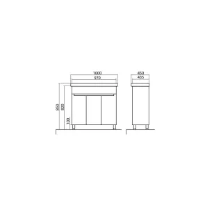 Omega 100 talna omarica z umivalnikom | Kopalnice | E-shop.si