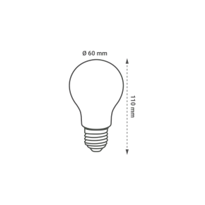 GREEN TECH LED bulb Green Tech 10W, 3000K, E27, A60, Flux: 1000 lm, IP40, Epistar chip - BLX-6111