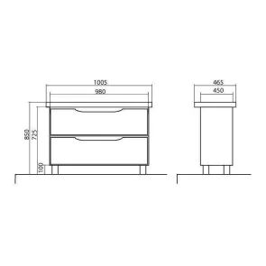 Venice 100 White Floor Cabinet | Bathroom Furniture | E-shop.si