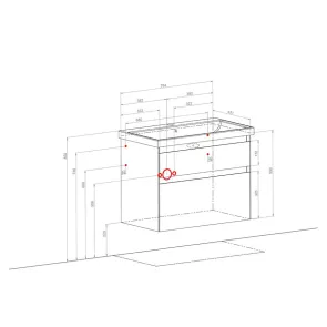 Elit 80 Wall-Mounted Vanity | Bathroom | E-shop.si