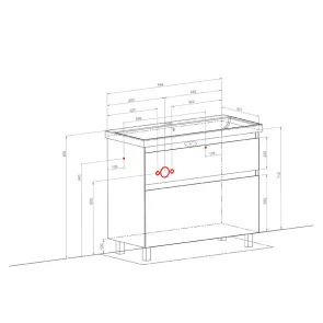 Omarica z umivalnikom Elit 100 | Kopalnice | E-shop.si