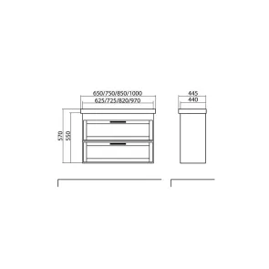 Inari 65 hrast stenska | Kopalniška omarica | E-shop.si