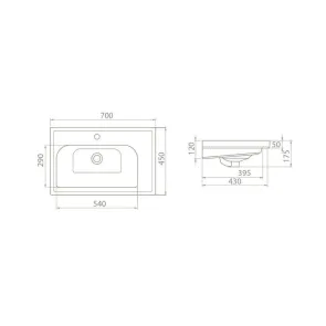Omega 70 cm wall-mounted vanity | Bath Furn | E-shop.si