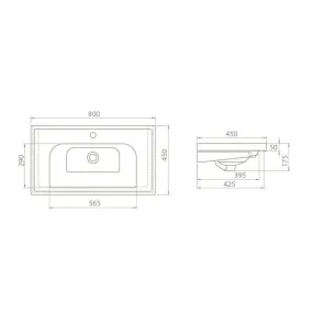 Omega 80 cm wall-mounted vanity | Bathroom | E-shop.si