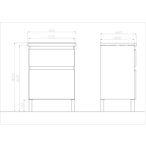 Palermo 60 | Univerzalna omarica z umivalnikom | E-shop.si