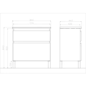 Palermo 80 washbasin vanity | Bathroom furniture | E-shop.si