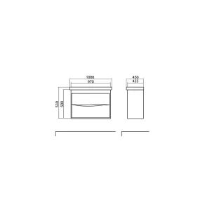 Alfa 100 wall-mounted vanity | Bathroom furniture | E-shop.si