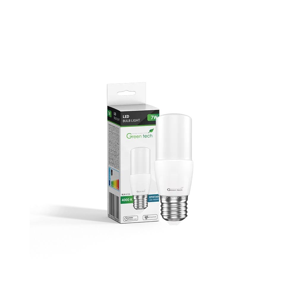GREEN TECH LED bulb Green Tech 7W, 4000K, E27, T37, Flux: 700 lm, IP40, Epistar chip - BLX-6124