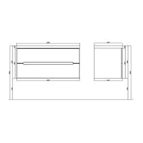 Oktavio 100 wall-mounted sink cabinet | Bathroom | E-shop.si