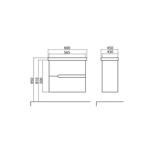Sidney 60 cm omarica z umivalnikom | Kopalnica | E-shop.si