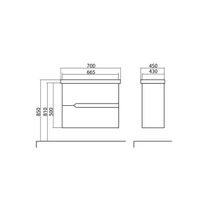 Sidney 70 cm omarica z umivalnikom | Kopalnica | E-shop.si