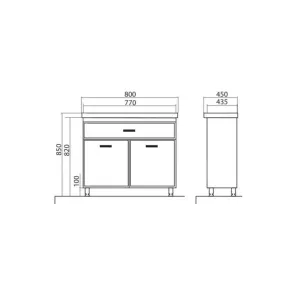 Omarica Dekor 80 | Kopalniška omarica | E-shop.si