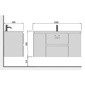Sorrento 120 stenska | Omarice z umivalniki | E-shop.si