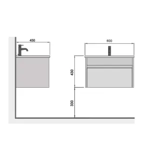 Prime 60 Vanity | Bathroom Furniture | E-shop.si