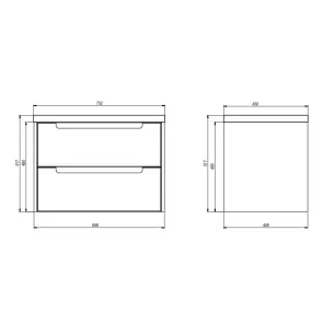 Paolina 70 | Vanity cabinets with sink | E-shop.si