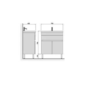 City 70 omarica z umivalnikom | Kopalnica | E-shop.si