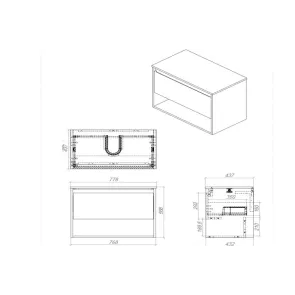 Edda 80 cm Seville | Wall cabinets | E-shop.si