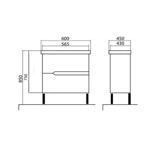 Sidney 60 cm omarica z umivalnikom | Kopalnice | E-shop.si