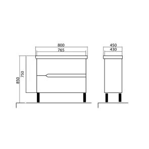 Sidney 80 cm vanity with sink | Bathroom | E-shop.si