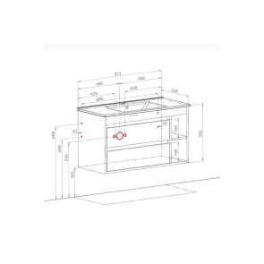 Nord Shelf 100 | Wall-mounted bathroom cabinet | E-shop.si