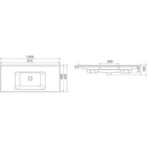 Nord Shelf 100 | Wall-mounted bathroom cabinet | E-shop.si