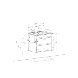 Shelf Nord 65 wall-mounted | Bathroom furniture | E-shop.si