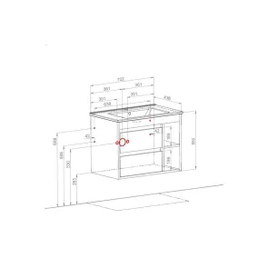 Shelf Nord 75 stenska | Kopalniško pohištvo | E-shop.si