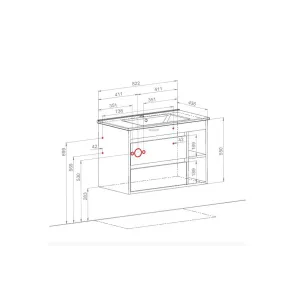 Shelf Nord 85 wall-mounted | Bathrooms | E-shop.si