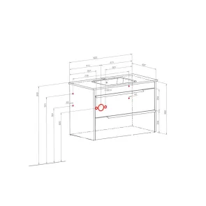 Loft Nero Moras 85 | Wall-mounted bath cabinet | E-shop.si