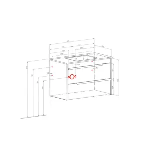 Loft Sevilija 85 | Wall-mounted bathroom cabinet | E-shop.si