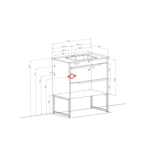 Loft Nero Moras 75 | Floor-standing bathroom furniture | E-shop.si