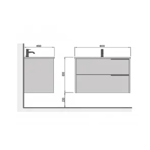 Omarica Cubic 80 z umivalnikom | Kopalnica | E-shop.si