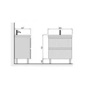 Fluffy 60 Washbasin Cabinet | Bathroom Furniture | E-shop.si