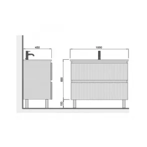 Fluffy 100 | Vanities with Sinks | E-shop.si
