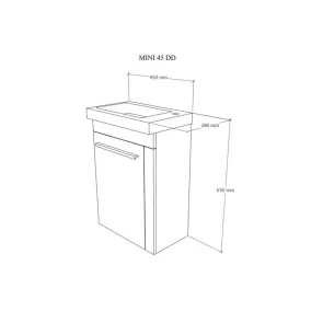 Omarica Mini 45 stenska | Kopalni pohištvo | E-shop.si