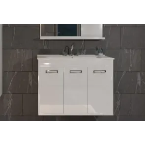 White 85 stenska omarica z umivalnikom | Kopalniško pohištvo | E-shop.si