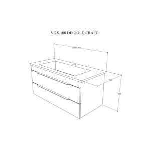 Vox 100 Gold Craft Vanity | Bathroom Furniture | E-shop.si