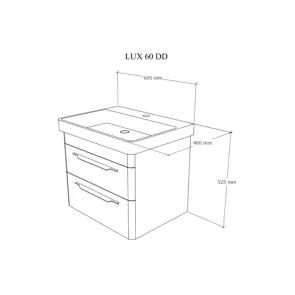 Lux 60 Wall-Mounted Vanity | Bathroom Furniture | E-shop.si