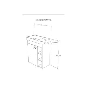 Mini 55 Rustik omarica | Kopalniško pohištvo | E-shop.si