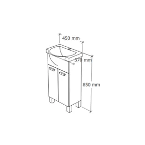 Eco 45 Vanity with Sink | Bathroom Furniture | E-shop.si