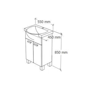 Eco 55 Floor-standing Vanity | Bath Furniture | E-shop.si