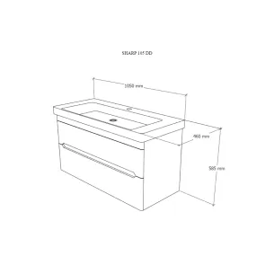 Sharp 105 anthracite | Bathroom furniture | E-shop.si