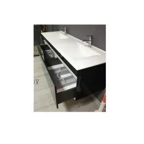 Teos Twin 160 anthracite | Wall-mounted vanity | E-shop.si