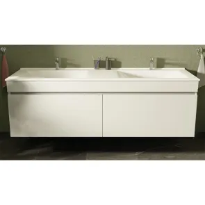 Teos Twin 160 white | Wall-mounted vanity | E-shop.si