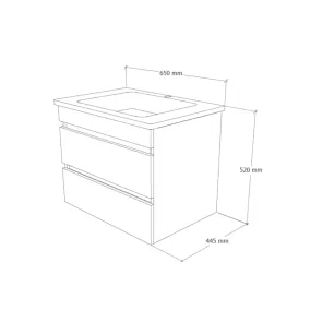 Omarica z umivalnikom Hidro PVC 65 stenska.