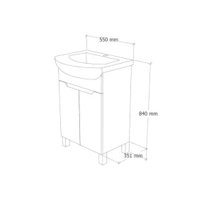 River PVC 55 Vanity | Kopalniško pohištvo | E-shop.si