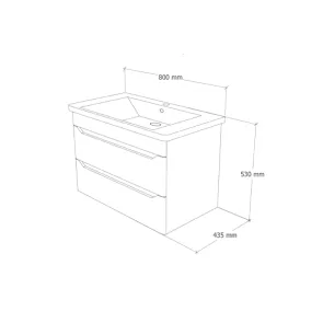 Washbasin Cabinet Sharp 80 Galahad | Bathroom | E-shop.si