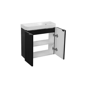 Frost 50 Black matte wall-mounted vanity | Bathroom Furniture | E-shop.si